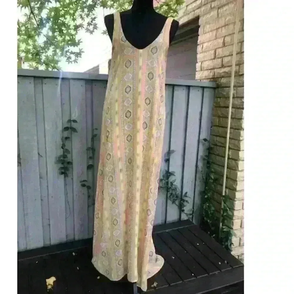 Mumu Patterned Maxi Dress Size Small🍓 - Picture 2 of 8